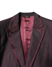 Dolce & Gabbana Maroon Single Breasted Formal 2 Piece Suit
