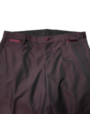 Dolce & Gabbana Maroon Single Breasted Formal 2 Piece Suit