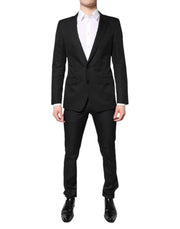 Dolce & Gabbana Black Single Breasted Formal 2 Piece Suit