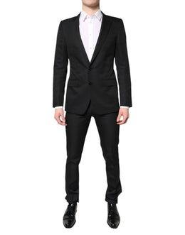 Dolce & Gabbana Black Single Breasted Formal 2 Piece Suit