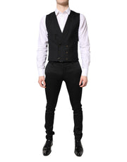 Dolce & Gabbana Black Single Breasted Formal Blazer with Vest