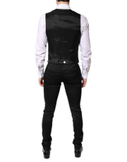 Dolce & Gabbana Black Single Breasted Formal Blazer with Vest
