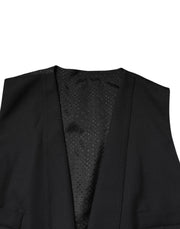 Dolce & Gabbana Black Single Breasted Formal Blazer with Vest