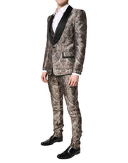 Dolce & Gabbana Multicolor Jacquard Single Breasted 3 Piece Suit