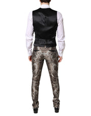 Dolce & Gabbana Multicolor Jacquard Single Breasted 3 Piece Suit