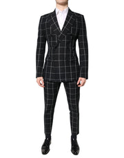 Dolce & Gabbana Black TAORMINA Double Breasted 2 Piece Suit