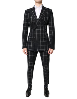 Dolce & Gabbana Black TAORMINA Double Breasted 2 Piece Suit