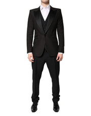 Dolce & Gabbana Black Single Breasted Formal 3 Piece Suit