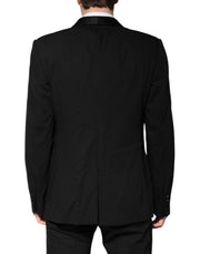 Dolce & Gabbana Black Wool Single Breasted 2 Piece Suit