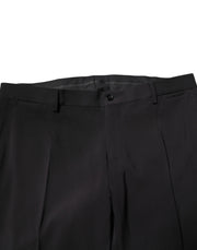 Dolce & Gabbana Black Cotton Single Breasted 2 Piece Suit