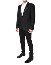 Dolce & Gabbana Black Wool Single Breasted 2 Piece Suit