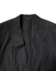 Dolce & Gabbana Black Cotton Single Breasted 2 Piece Suit