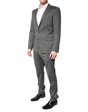 Dolce & Gabbana Gray Wool Single Breasted 2 Piece Suit