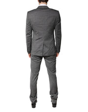 Dolce & Gabbana Gray Wool Single Breasted 2 Piece Suit