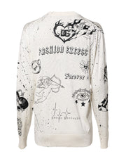 Dolce & Gabbana White Logo Angel Print Women Pullover Sweater