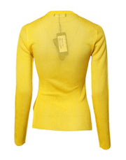 Dolce & Gabbana Yellow Polyester Women Pullover Top Sweater