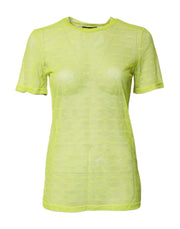Dolce & Gabbana Green Nylon See Through Women Short Sleeves Top