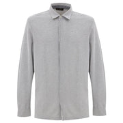 Corneliani Gray Cotton Dress Shirt
