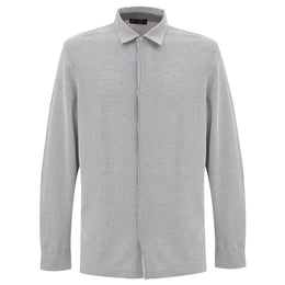 Corneliani Gray Cotton Dress Shirt