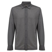 Canali Gray Cotton Pattern Shirt