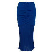 Tom Ford Blue Viscose Midi Skirt