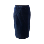 Tom Ford Blue Cotton Midi Skirt