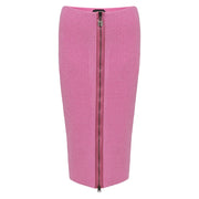 Tom Ford Pink Wool Midi Skirt