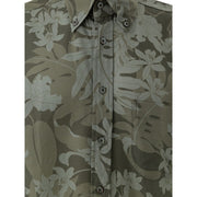 Tom Ford Green Lyocell Pattern Shirt
