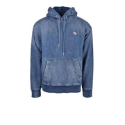 Diesel Blue Cotton Hoodie