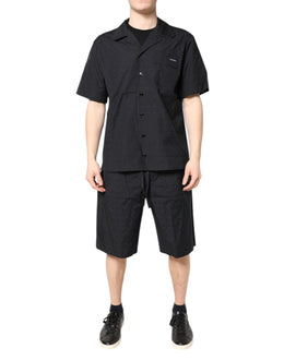 Dolce & Gabbana Black Cotton Men Pajama Set Sleepwear