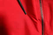 Dolce & Gabbana Red White Nylon Full Zip Windbreaker Jacket