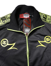 Dolce & Gabbana Black Logo Turtleneck Zip Bomber Jacket