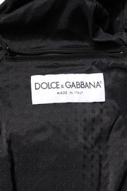 Dolce & Gabbana Black Lambskin Leather Full Zip Biker Jacket