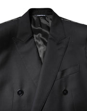Dolce & Gabbana Black MARTINI Double Breasted Coat Blazer