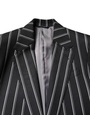 Dolce & Gabbana Black Striped SICILIA Formal 2 Piece Suit