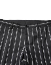 Dolce & Gabbana Black Striped SICILIA Formal 2 Piece Suit
