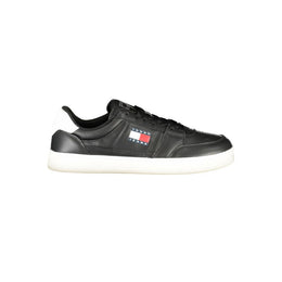 Tommy Hilfiger Black Leather Men Sneaker