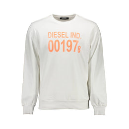 Diesel White Cotton Men Sweater