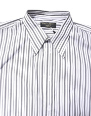 Dolce & Gabbana White Black Stripe Button Down Casual Shirt