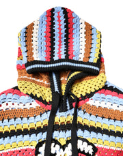Dolce & Gabbana Multicolor Cotton Hooded Pullover Sweater