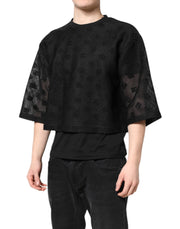 Dolce & Gabbana Black See Through Logo Short Sleeves T-shirt