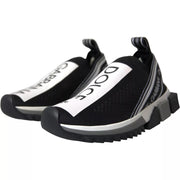 Dolce & Gabbana Black White Slip On Sorrento Sneakers Shoes