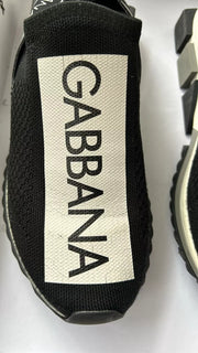 Dolce & Gabbana Black White Slip On Sorrento Sneakers Shoes