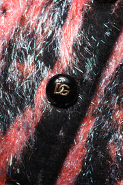 Dolce & Gabbana Red Mohair Wool Button Down Cardigan Sweater