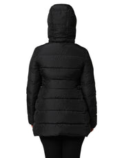 Dolce & Gabbana Black Puffer Hooded Zip Reversible Jacket