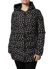Dolce & Gabbana Black Puffer Hooded Zip Reversible Jacket