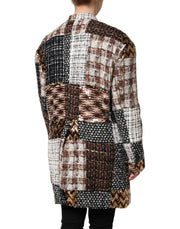 Dolce & Gabbana Multicolor Patchwork Button Down Jacket