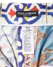 Dolce & Gabbana Multicolor High Waist Women Hot Pants Shorts