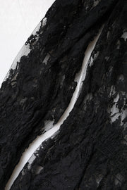 Dolce & Gabbana Black Cotton Floral Lace Women Blouse Top