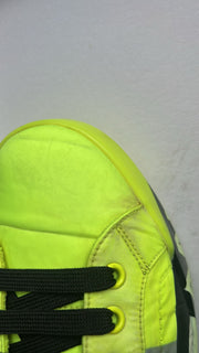 Dolce & Gabbana Neon Green Logo Tape Low Top Sneakers Shoes